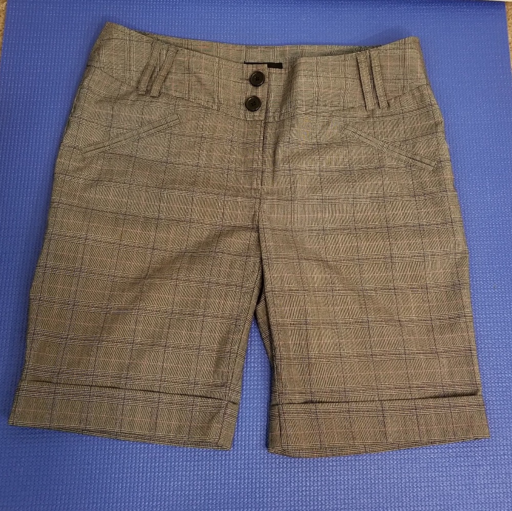 Star City Grey Plaid Bermuda Shorts